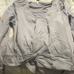 Off the shoulder was not at the bottom gray Fabletics sweater